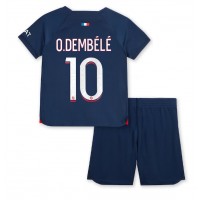 Paris Saint-Germain Ousmane Dembele #10 Hemmadräkt Barn 2023-24 Kortärmad (+ Korta byxor)